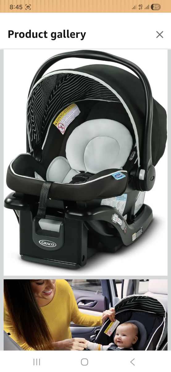 Baby Car Seat, Gently Used and Safe for Infants