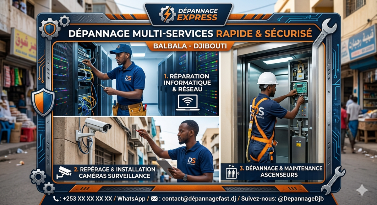 Dépannage rapide informatique, vidéosurveillance et ascenseurs expert