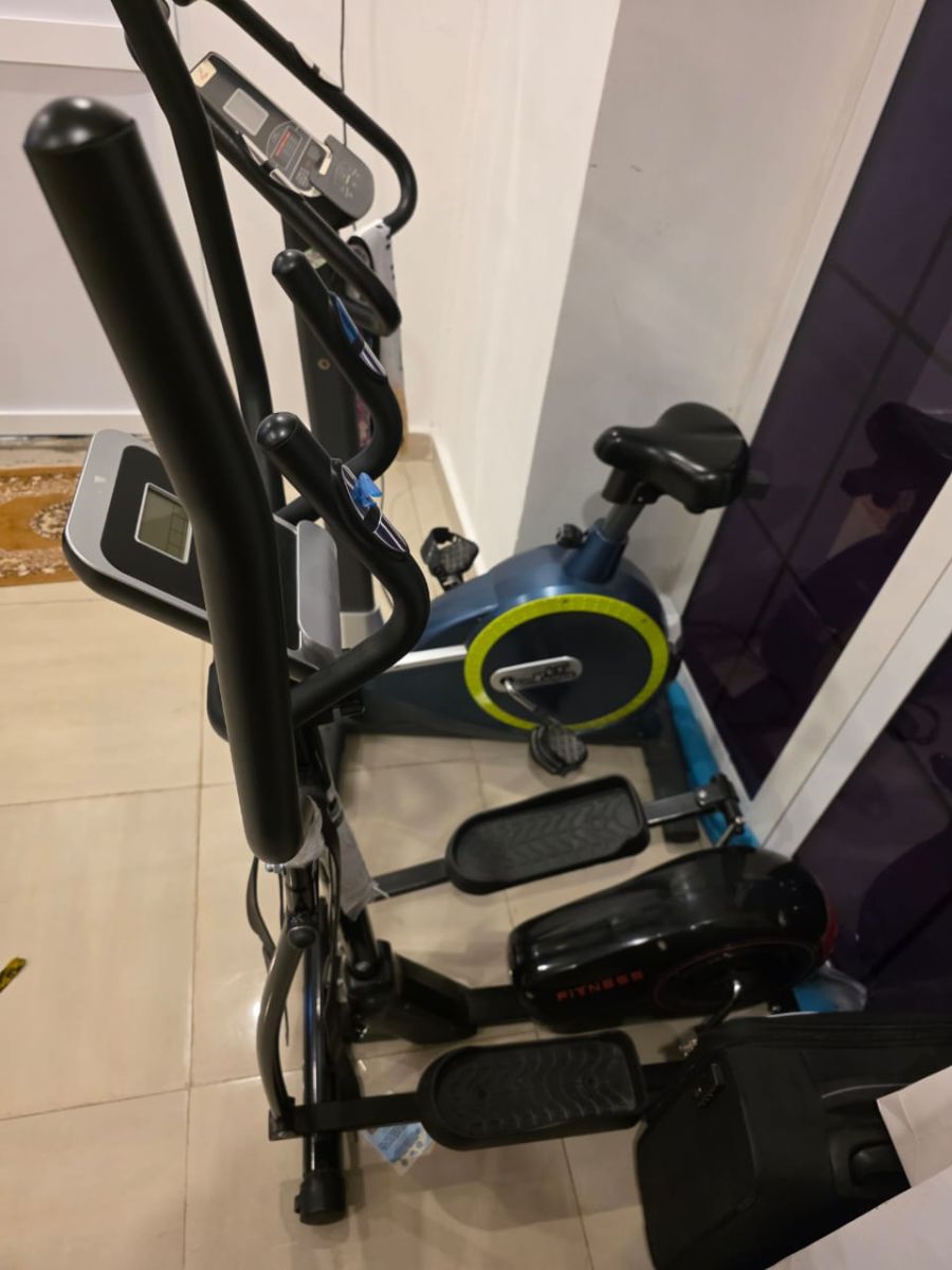 Vélo elliptique 2-en-1 avec écran LCD et résistance réglable