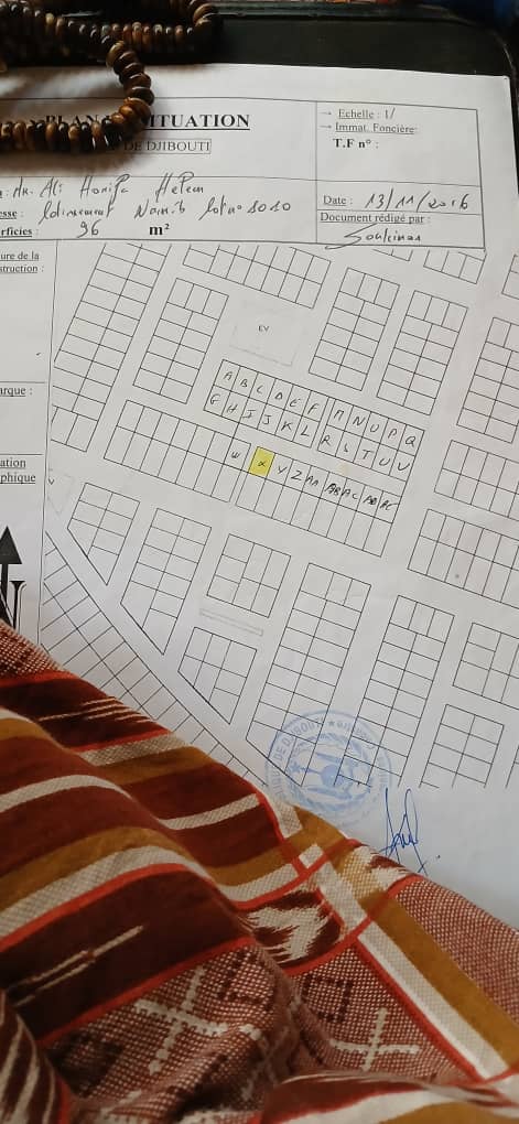 Terrain 96m² avec titre foncier à Nassib, proche route