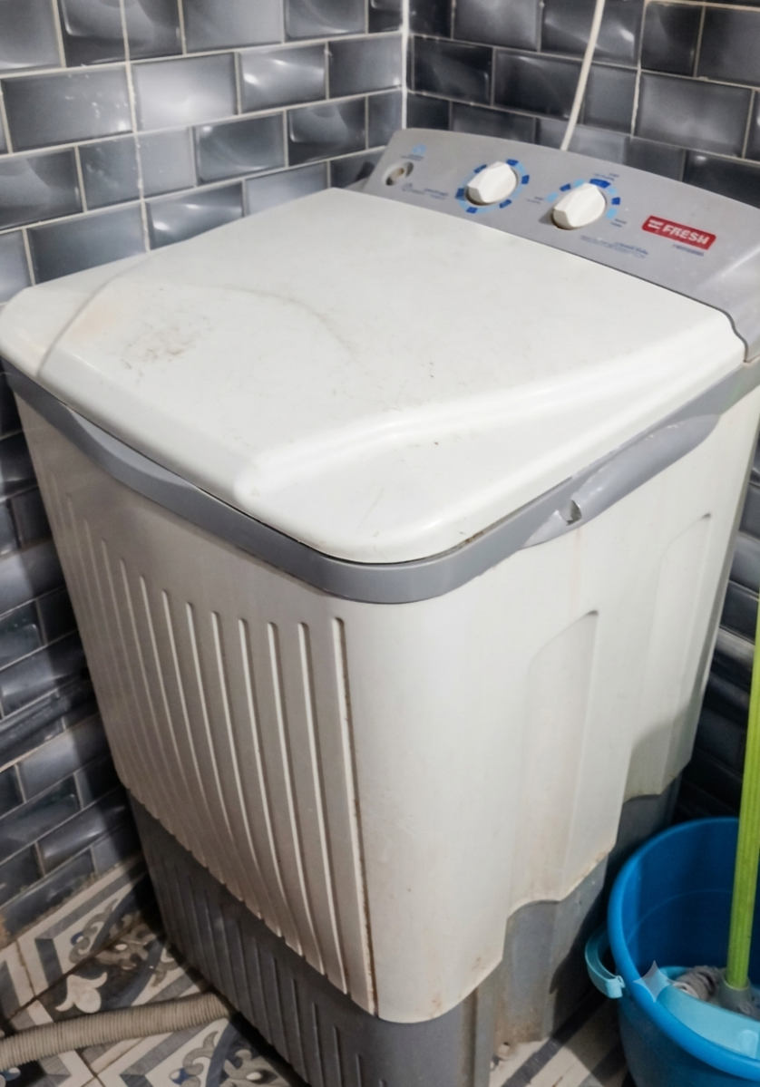 Machine à laver semi-automatique FRESH blanc et gris 8 kg