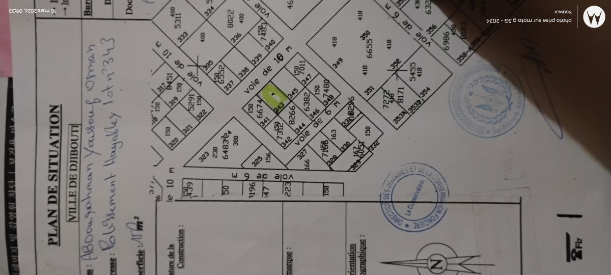 Terrain 150 m² avec fondations, titre foncier à Balbala 6