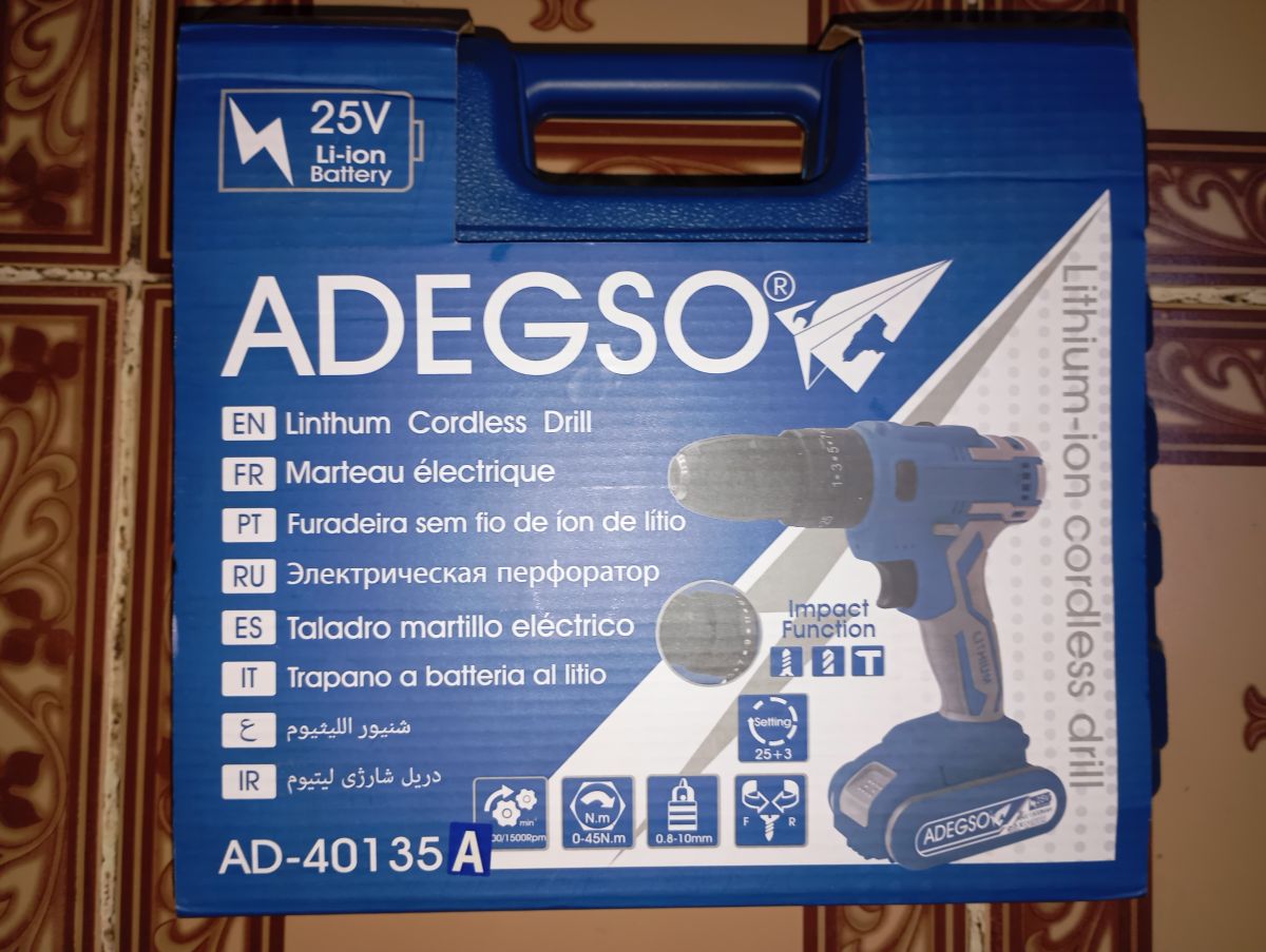 Perceuse-visseuse sans fil ADEGSO 25V lithium-ion puissante