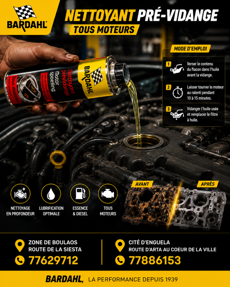 Nettoyant moteur Barahl pré-vidange pour essence et diesel