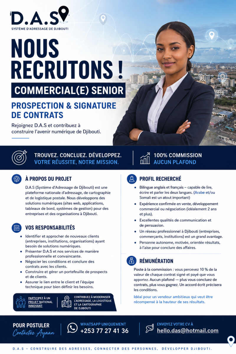 Commercial senior bilingue pour prospection et contrats