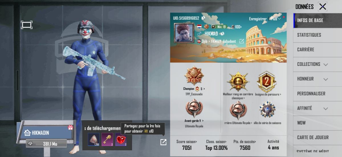 Compte PUBG premium avec skins et équipements exclusifs