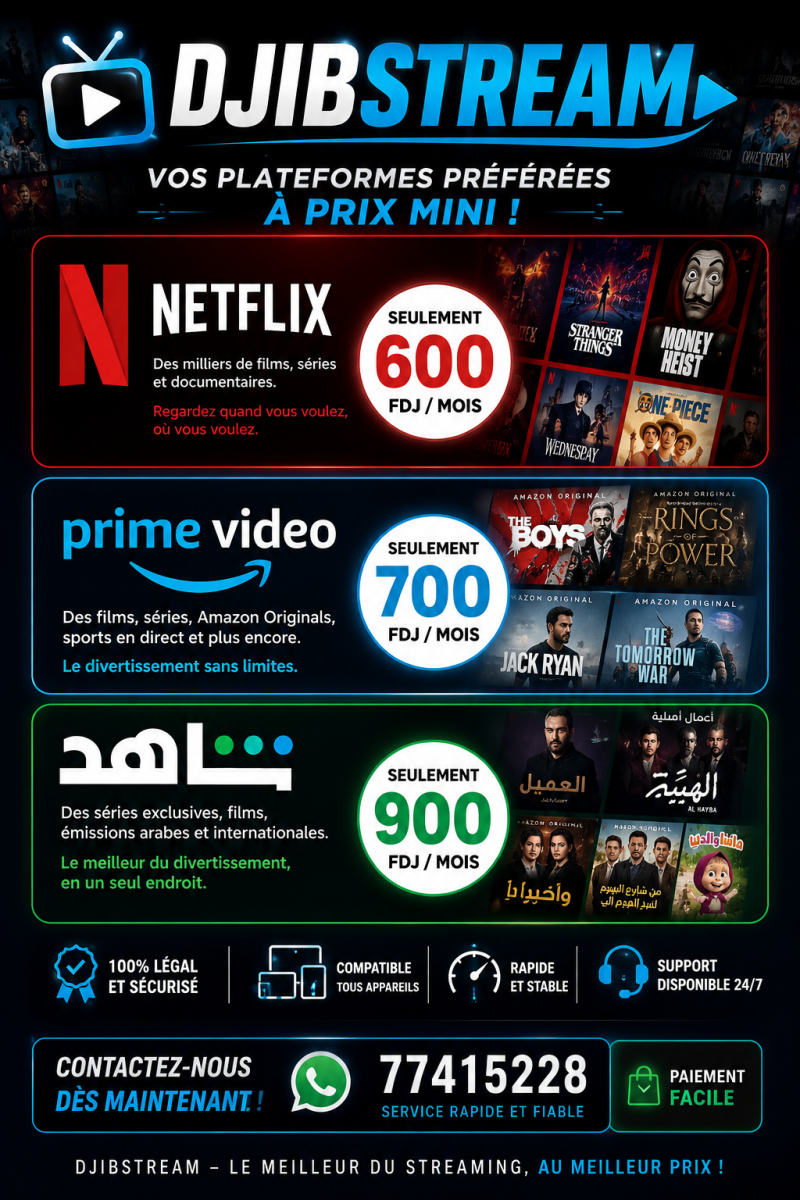 Abonnements streaming Netflix, Prime Video et Shahid à prix mini