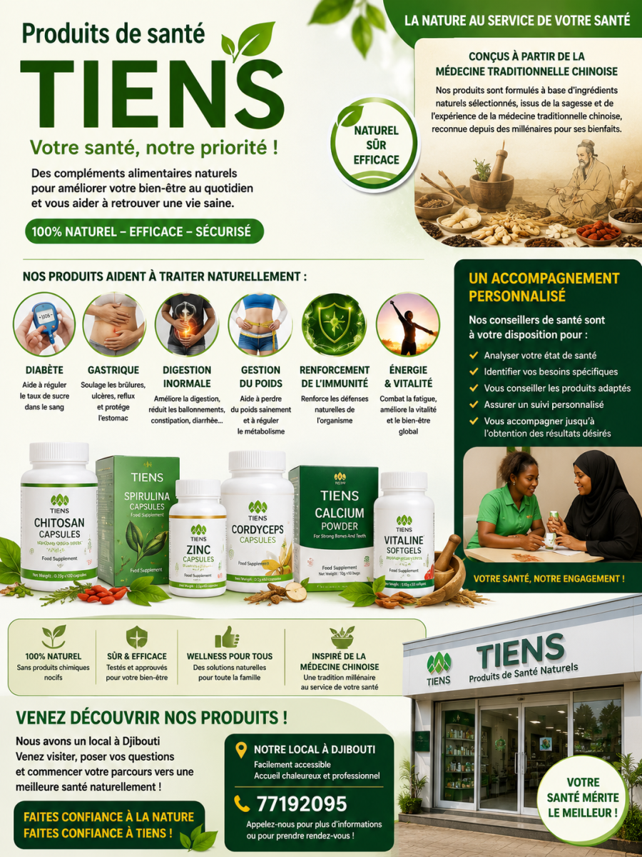 Compléments naturels Tiens pour bien-être et santé