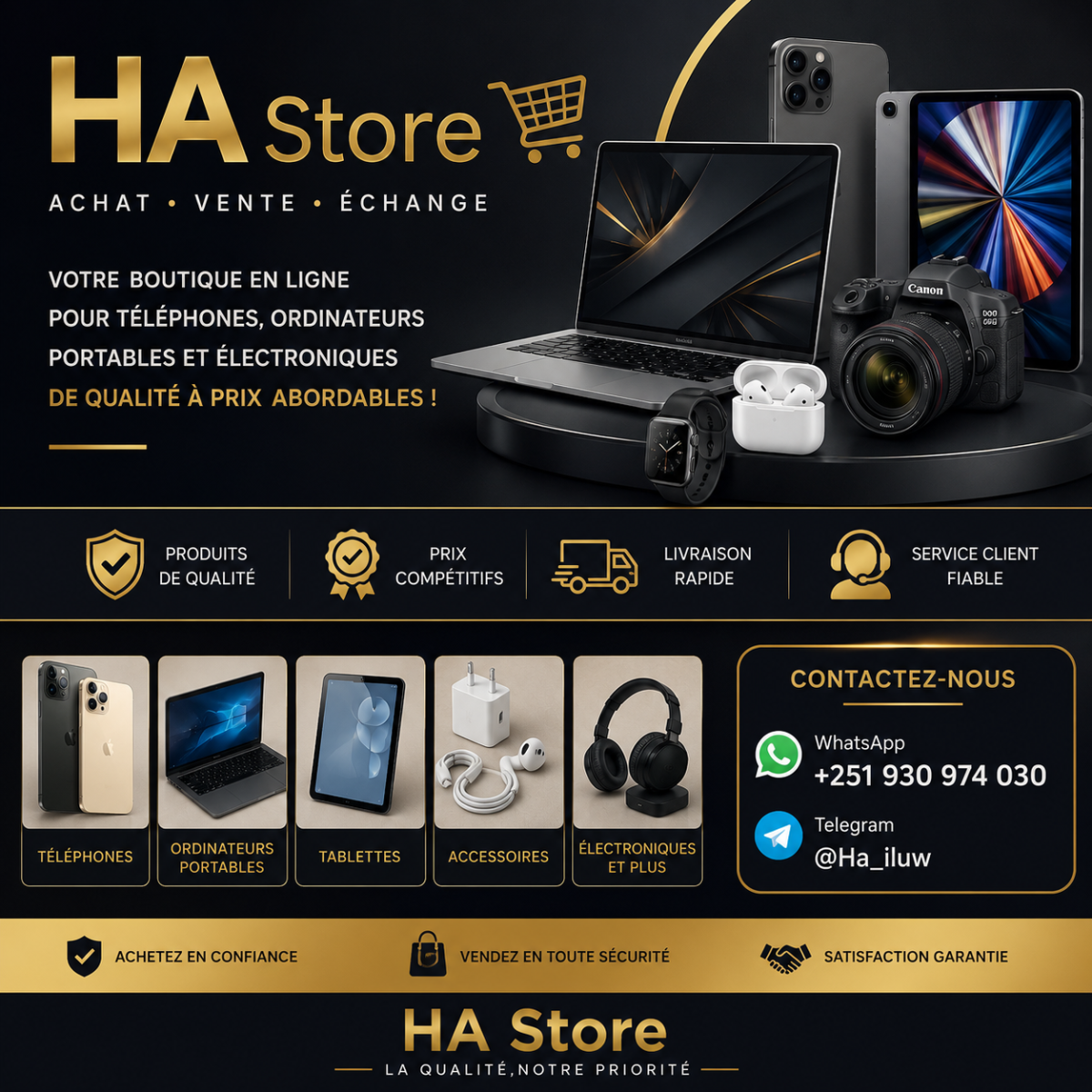 HA Store spécialiste en achat et vente d\'électronique