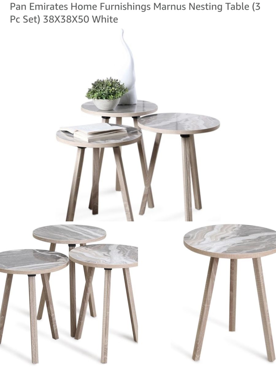 Set de 3 tables gigognes décoratives neuves pour salon ou chambre