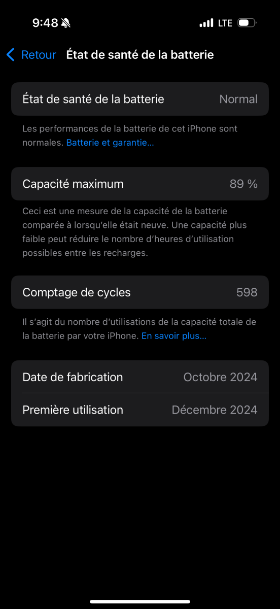 iPhone 16 Pro blanc en bon état