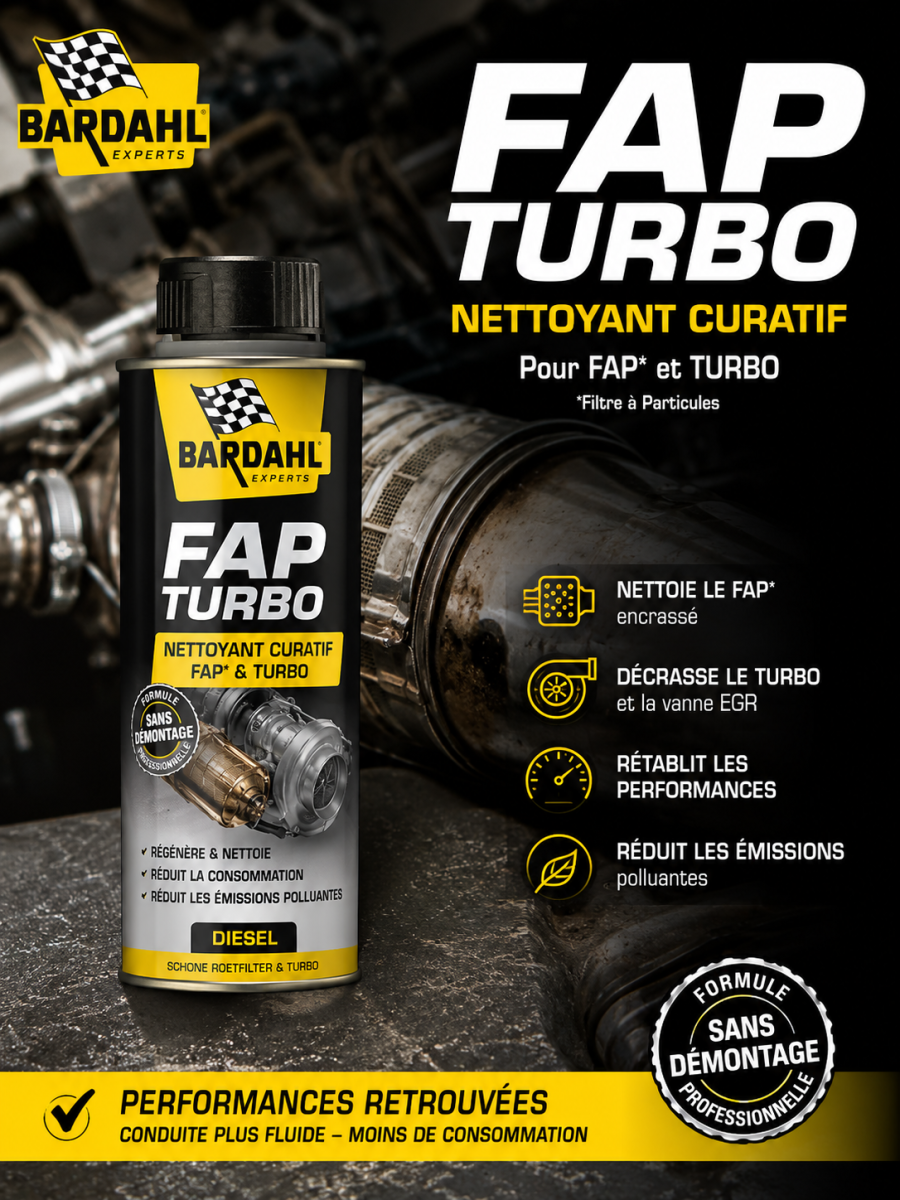 Nettoyant FAP Turbo Bardahl pour moteur diesel performant