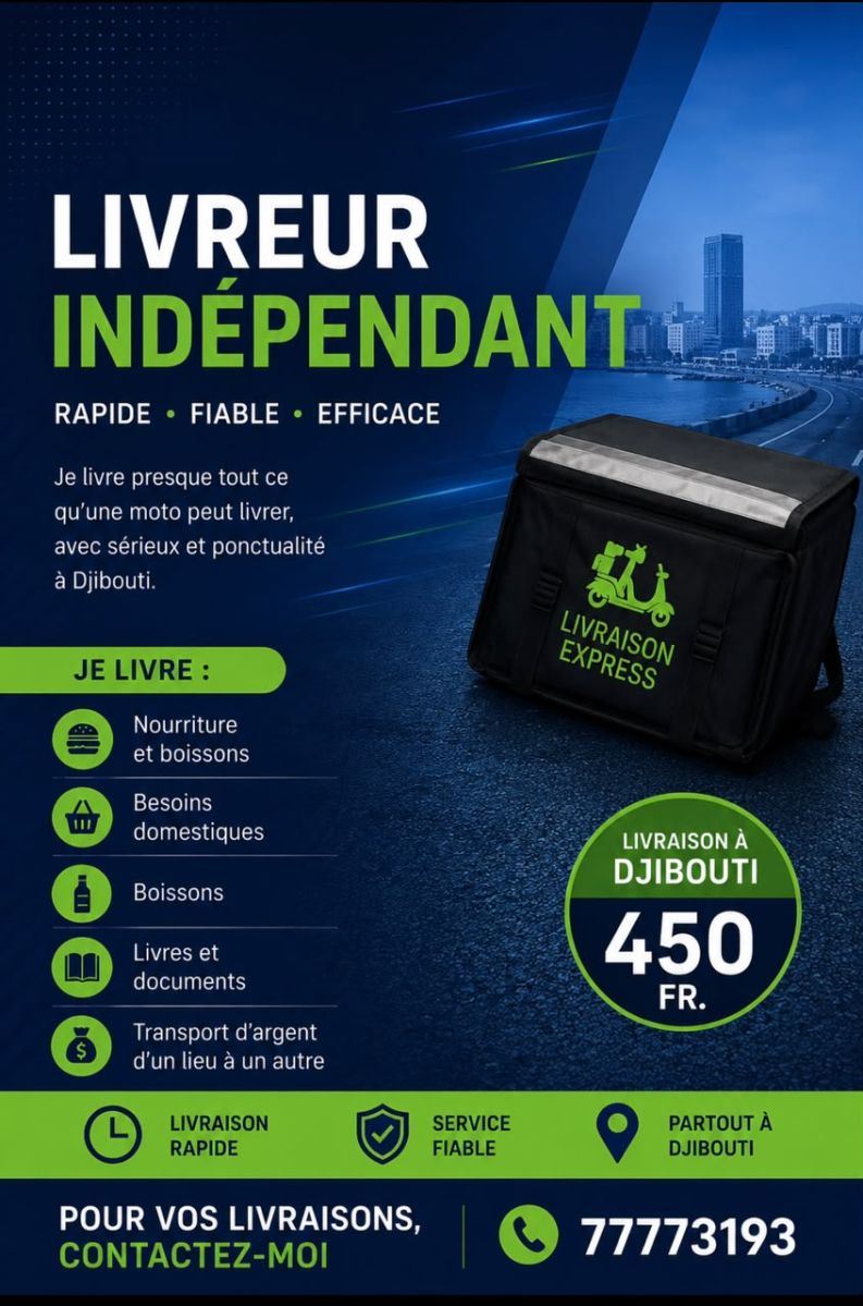 Livreur indépendant rapide et fiable disponible