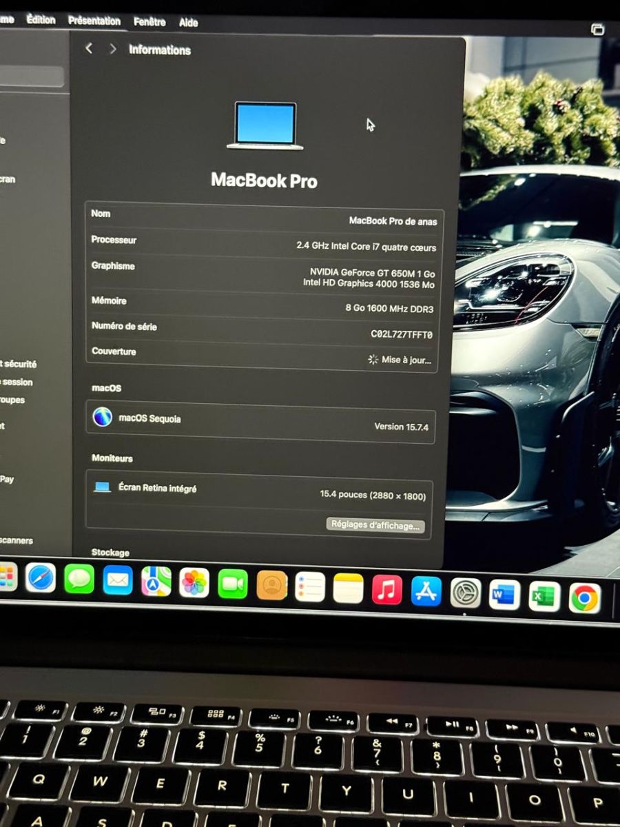 MacBook Pro 2013 en bon état avec léger bug logiciel