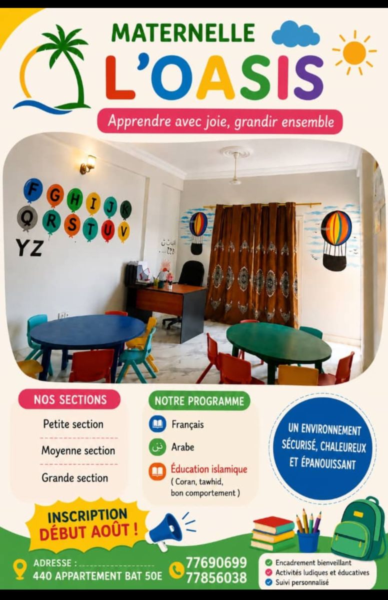 Maternelle et garderie L\'OASIS en environnement sécurisé et éducatif