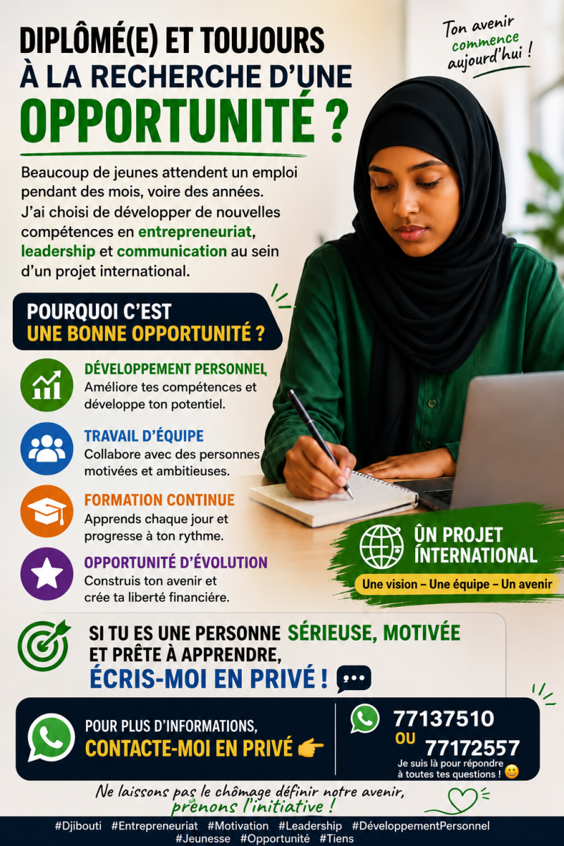 Opportunités d\'emploi et business pour jeunes motivés