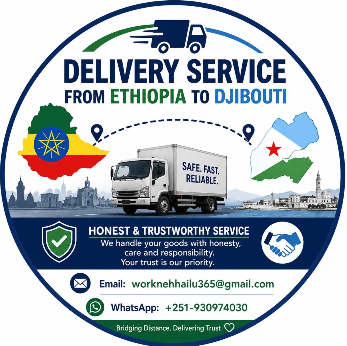 Service de livraison sécurisé entre Éthiopie et Djibouti