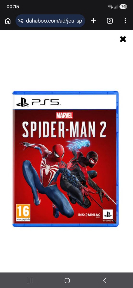 Spider-Man 2 PS5 version française comme neuf