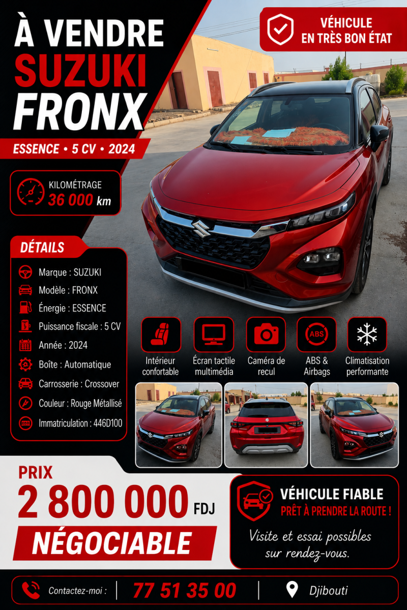 Suzuki Fronx 2024 essence boîte automatique en excellent état