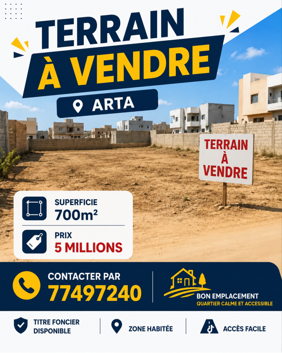 Terrain 700 m² en cadre naturel idéal