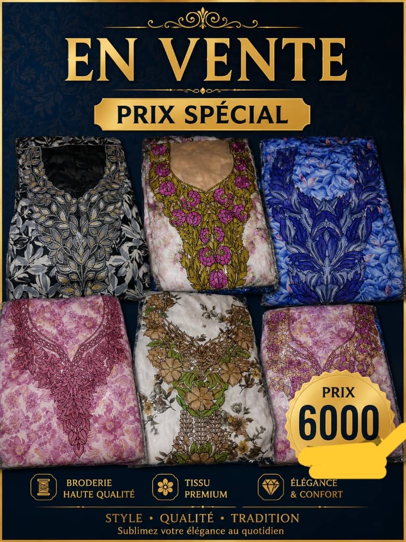 Tissus brodés premium pour abayas élégantes