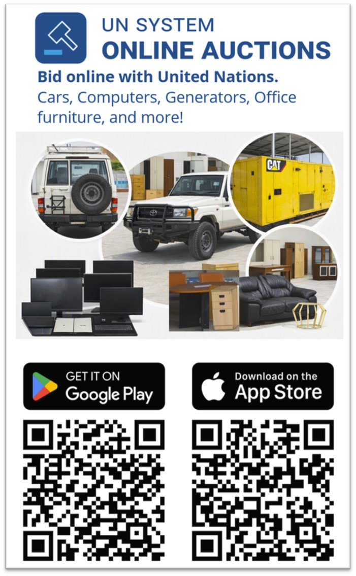 WFP Djibouti Online Auction – Vehicles, Generators, Computer Equipment & Office Furniture