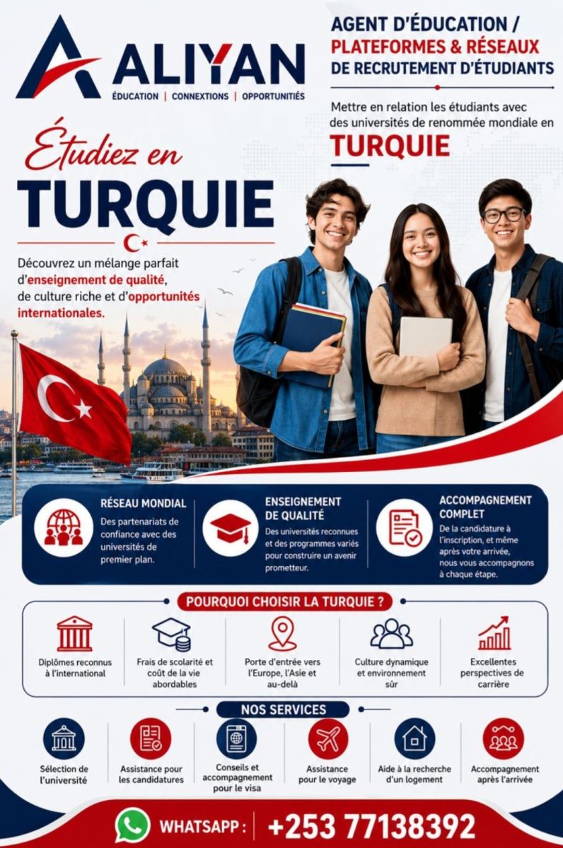 Études universitaires en Turquie avec accompagnement ALIYAN