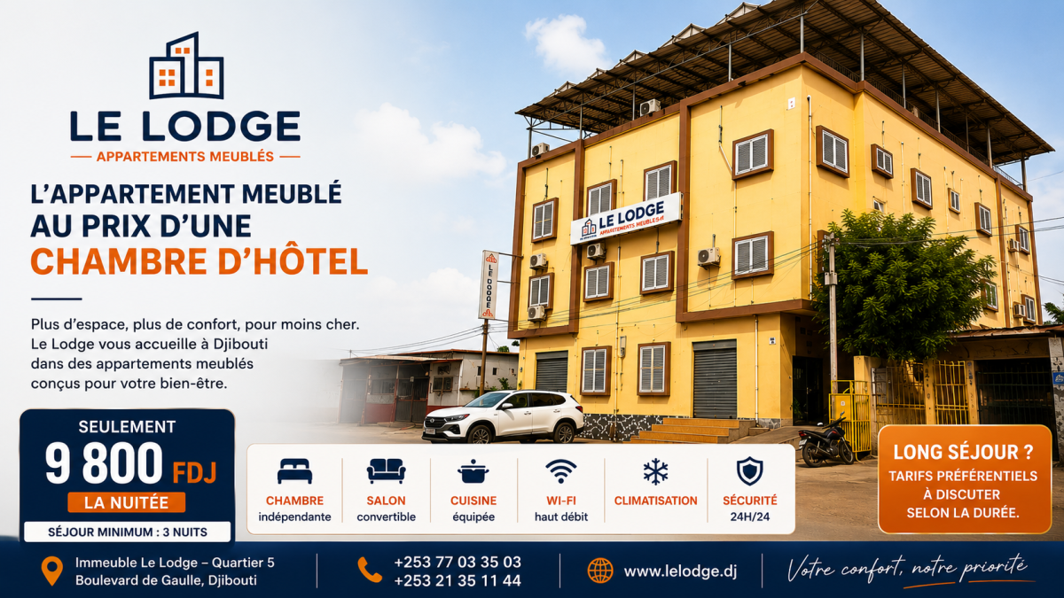 Location d\'un Appartement meublé avec climatisation et Wi-Fi à Djibouti -Le Lodge