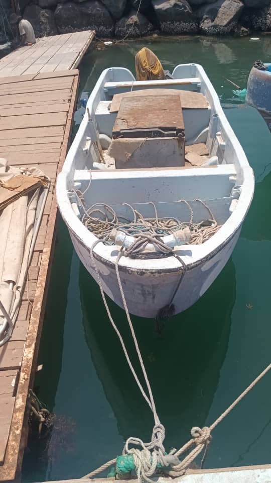 Bateau de pêche occasion avec moteur Yamaha 15cv neuf