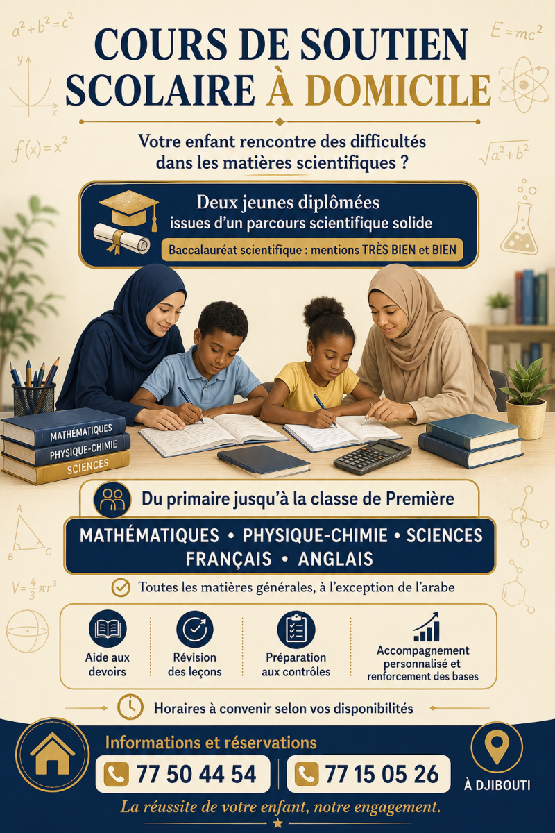 Cours de soutien scolaire à domicile en matières scientifiques et générales