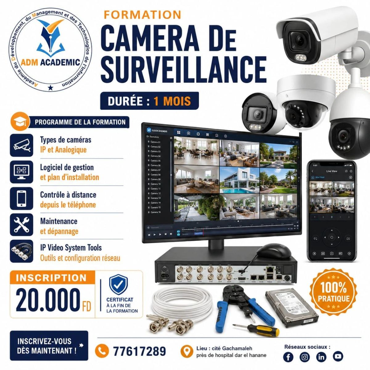 Formation professionnelle en caméra de surveillance et sécurité IP