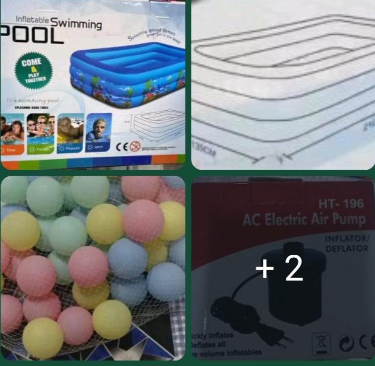 Grande piscine 210x135x54 cm avec pompe électrique et accessoires complets