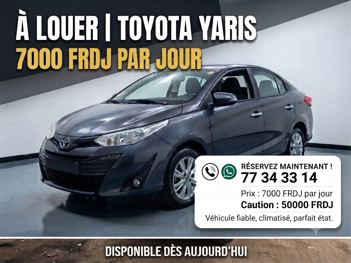 Toyota Yaris gris charbon, climatisée, excellent état