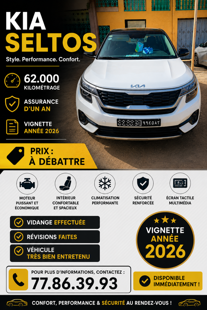 KIA Seltos 2024, SUV moderne en excellent état