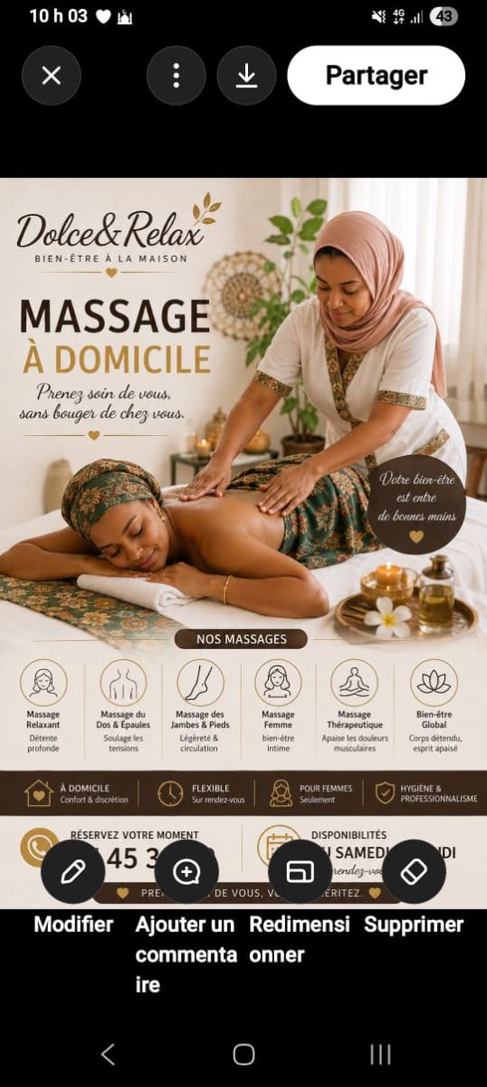 Massage détente à domicile pour bien-être optimal