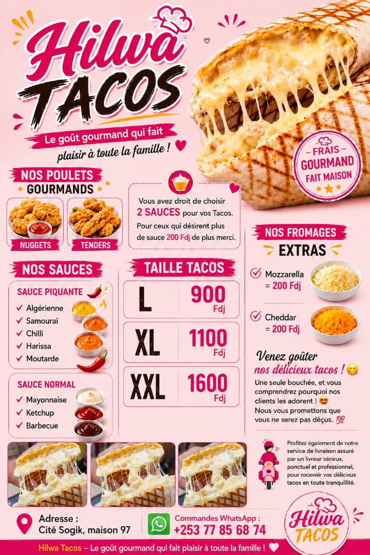 Tacos gourmands faits maison avec livraison rapide