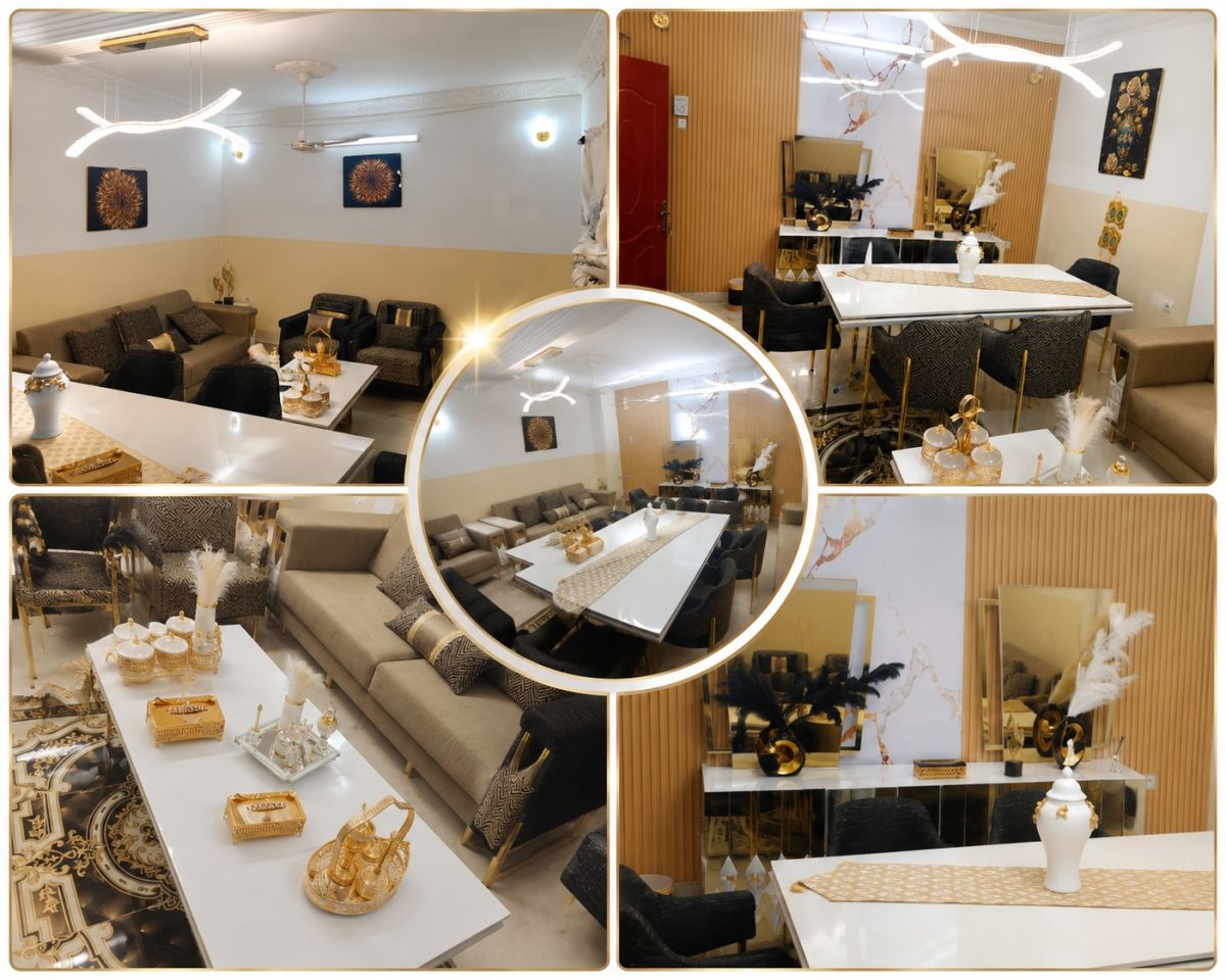 Salon complet neuf avec décoration moderne