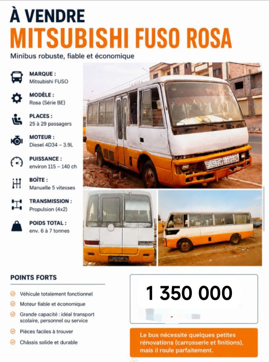 Bus en très bon état disponible