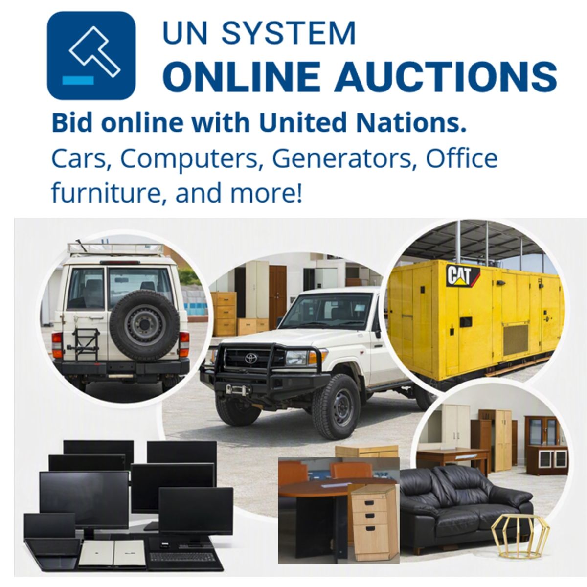 WFP Djibouti Online Auction – Vehicles, Generators, Computer Equipment & Office Furniture