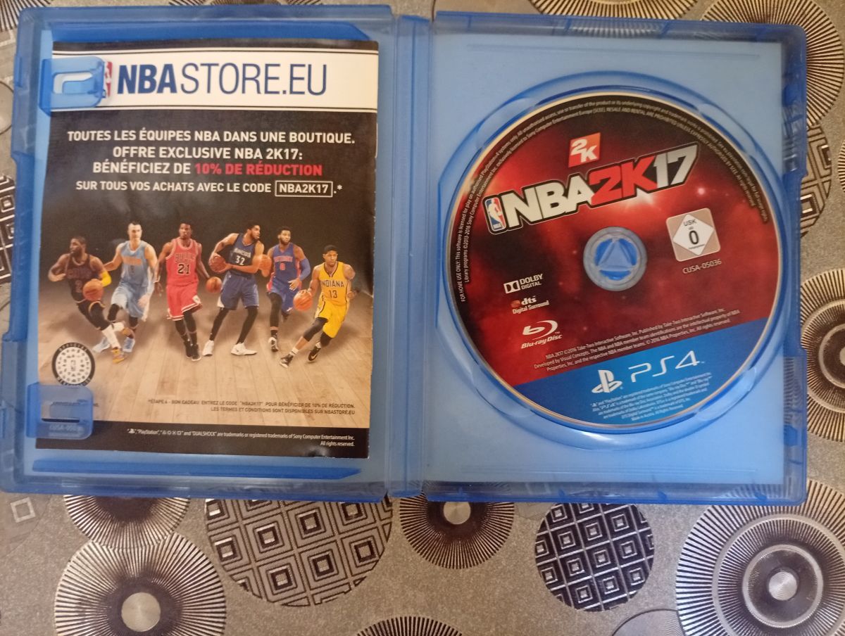 Jeu NBA 2K17 sur CD en bon état