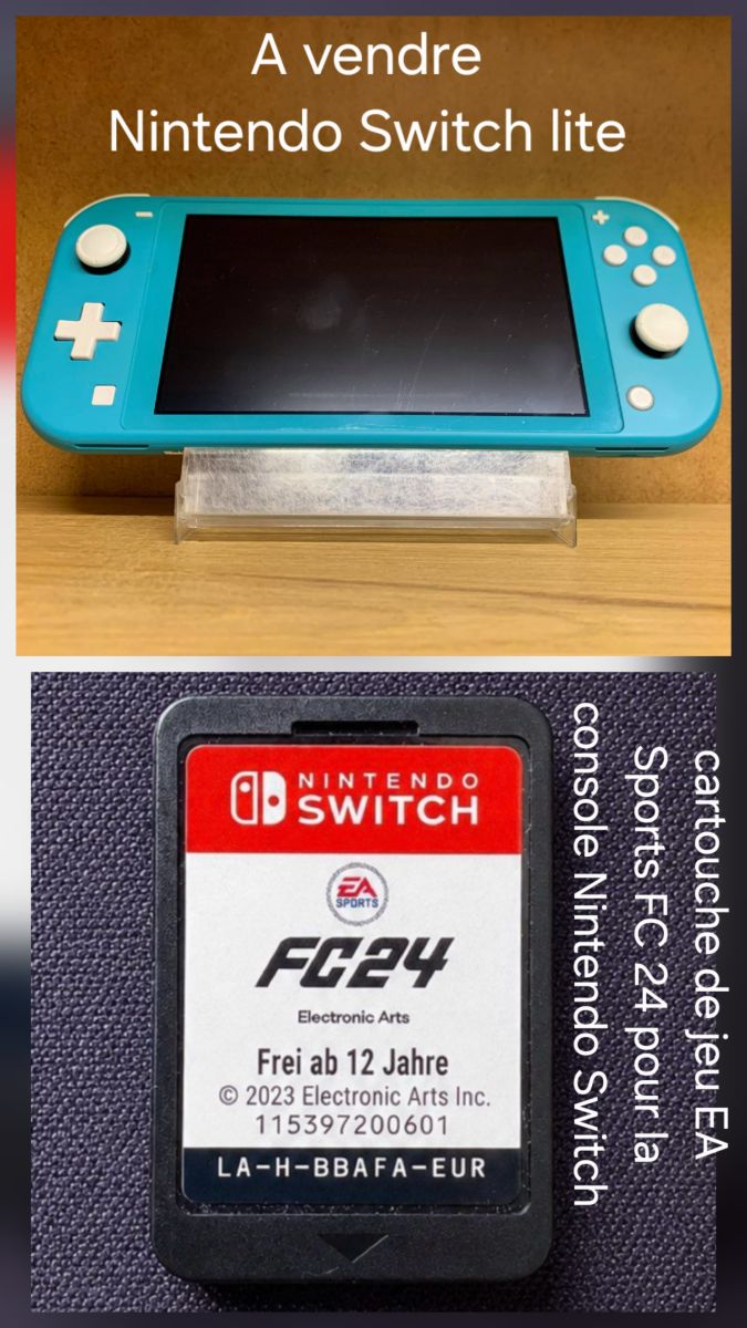 Nintendo Switch Lite Turquoise avec jeu EA Sports FC 24