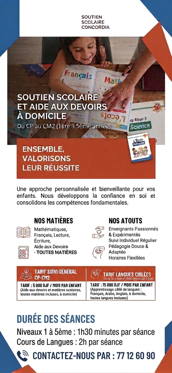 Cours particuliers et soutien scolaire à domicile personnalisé