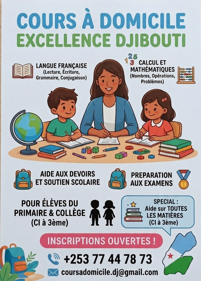 Cours de soutien scolaire à domicile pour primaire et collège