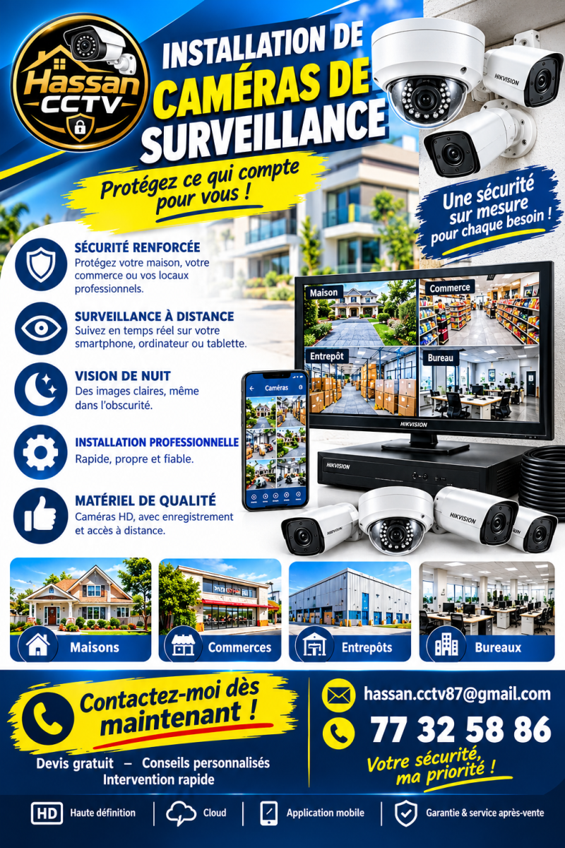 Installation de systèmes de caméras de surveillance sécurisées