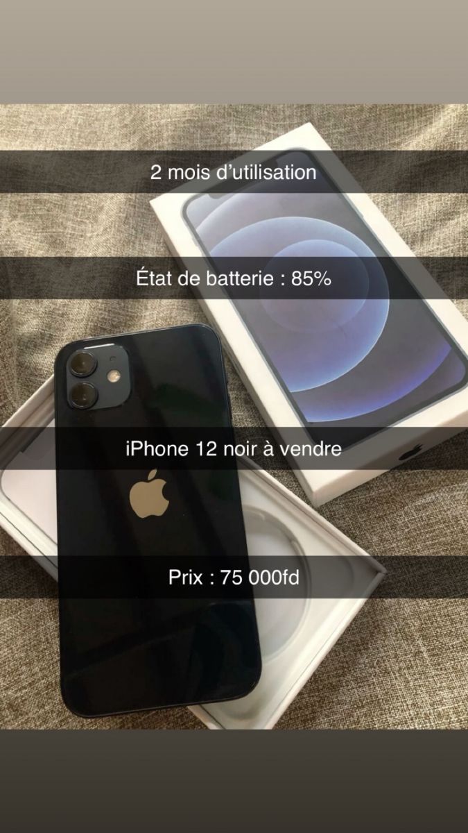 iPhone 12 comme neuf avec écran Super Retina XDR 5G