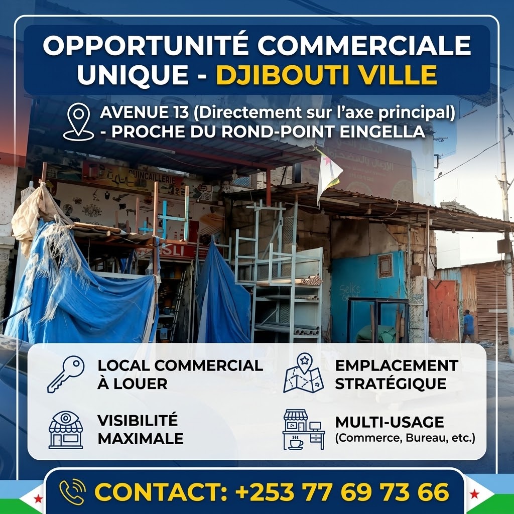 Local commercial à louer avenue 13 emplacement stratégique