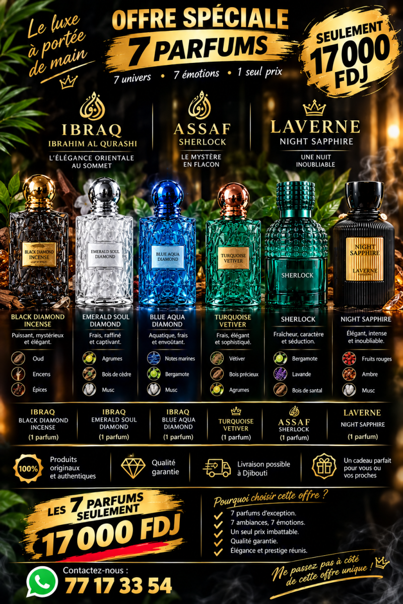 Coffret 7 parfums Ibraheem Al Qurashi, Assaf et Laverne luxe