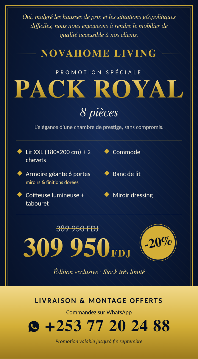Pack mobilier royal luxe 8 pièces Novahome Living haut de gamme