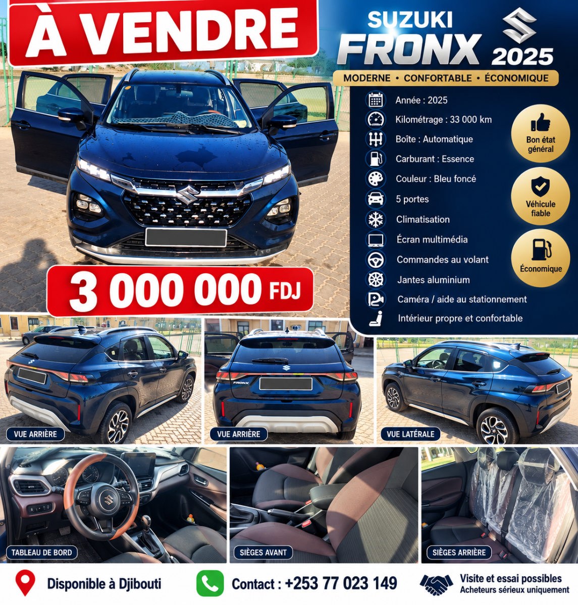 Suzuki Fronx 2025 boîte automatique, très bon état