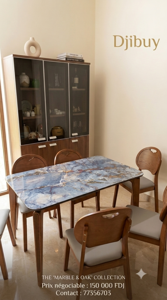 Ensemble salle à manger haut de gamme avec buffet et chaises